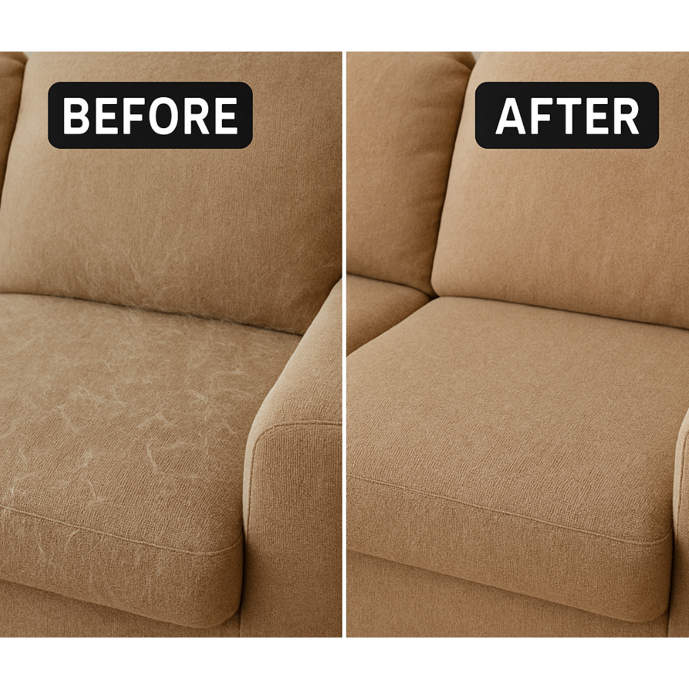 Reusable Cat & Dog Hair Removal Brush — Removes Fur from Furniture, Clothes & Carpets