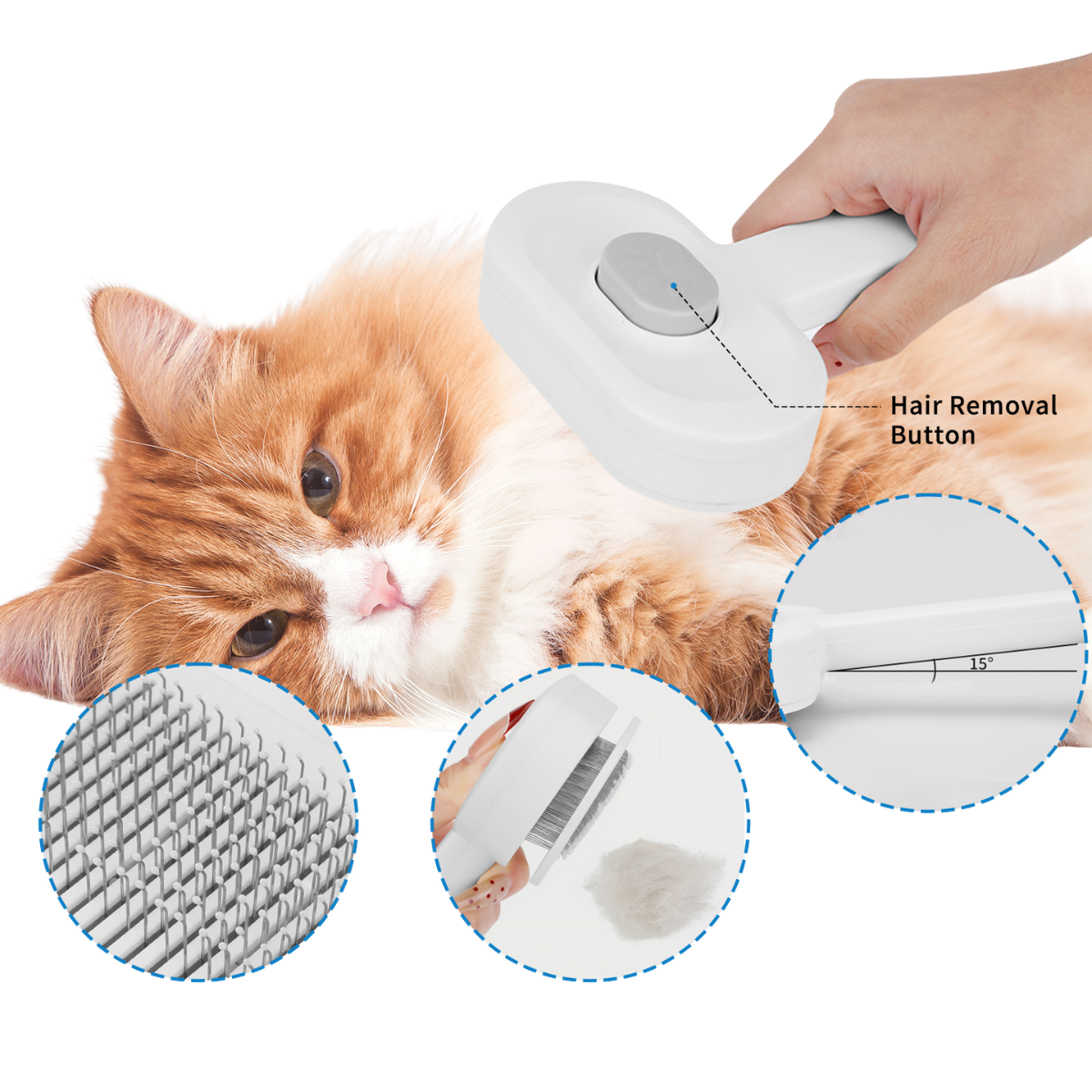 Pet Hair Grooming Comb – Smooths Fur With Love