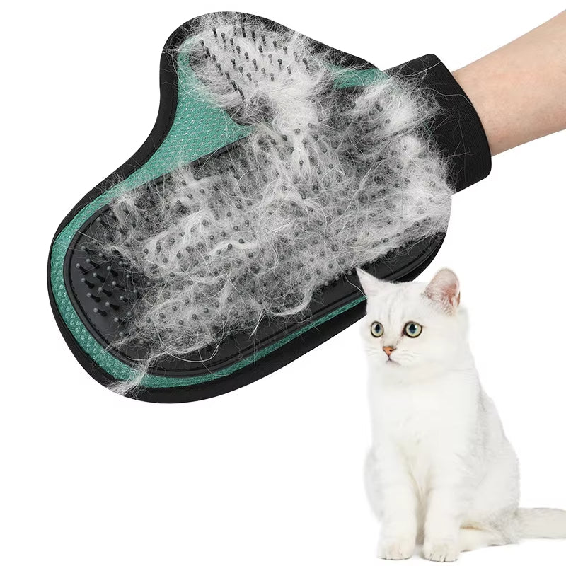 Silicone Grooming Glove – Bath, Massage, Remove Pet Hair