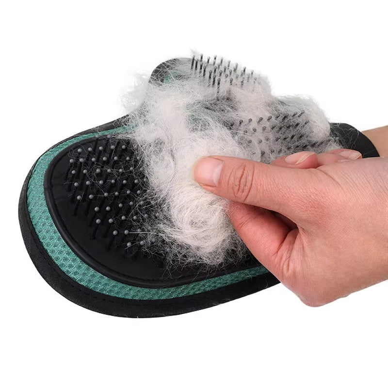 Silicone Grooming Glove – Bath, Massage, Remove Pet Hair